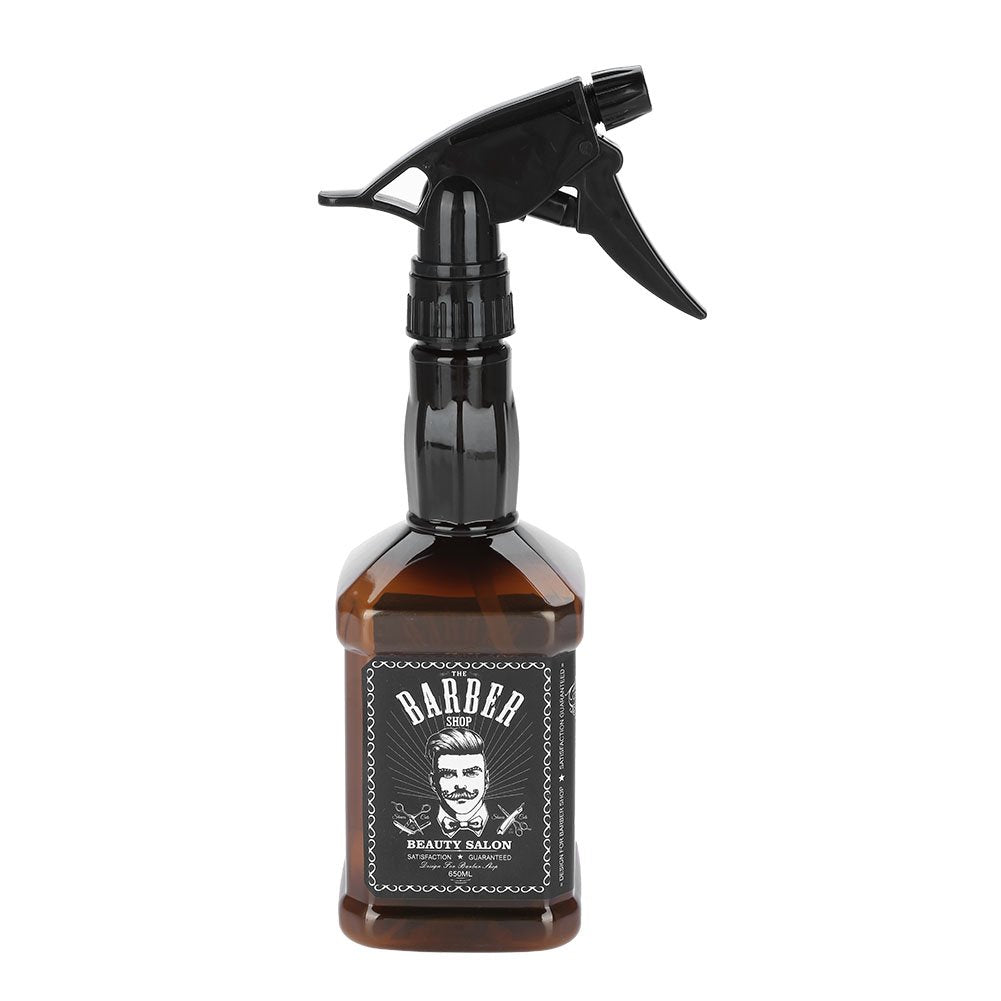 Hairdressing Spray Bottle, 650ml Salon Barber Hair Tool Refillable Water Sprayer Bottle(Brown)