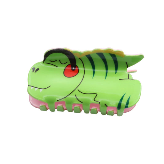 Crocodile Hair Clips,Large Cute Frog Octopus Hair Claw Clips for Women,Funny Animal Acetate Hair Clips (Green crocodile)