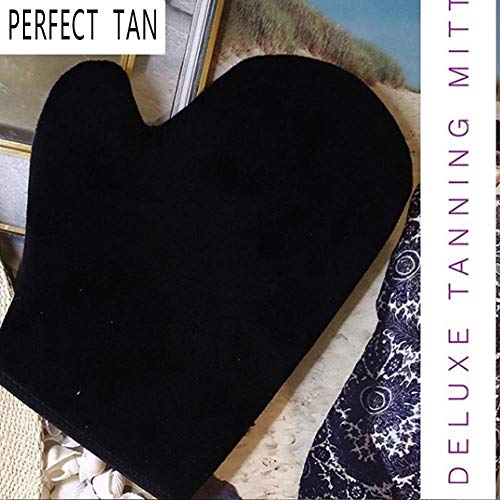 ANSPHIE 2 Pack Self Tanning Mitt Applicator Kit Black Self Tanner Mitt and Tanning Back Applicator, Self Tan Mitt, for Self Tanner, Ultra Soft