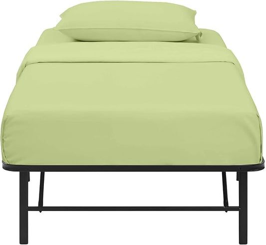 4-PC Fitted Sheet 30x80, 100% Cotton - Perfect for Narrow Twin/RV Bunk/Camping Cot/Guest Bed Replacement, Fits Upto 4-8" Deep Mattress - Sage Solid