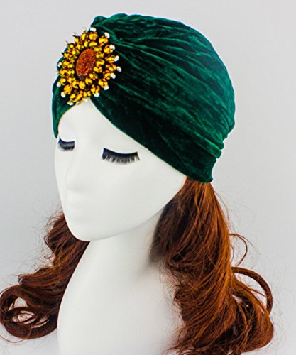 Decou Twist Pleated Hair Wrap Stretch Turban 0545 ,Brown,One size