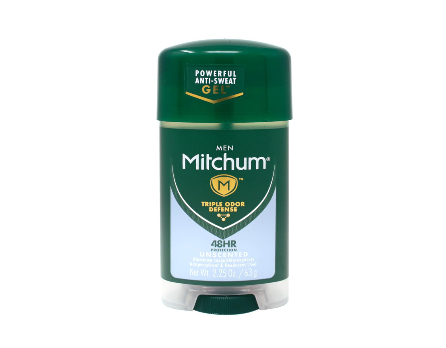 Mitchum Power Gel Antiperspirant Deodorant - Unscented - Net Wt. 2.25 OZ (63 g) - Pack of 3