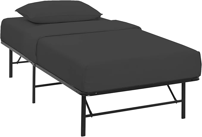 4-PC Cot Sheet Set - 25x75, 100% Cotton Fitted Sheet - Perfect for Narrow Twin/RV Bunk/Camping Cot/Guest Bed Replacement, Fits Upto 4-8" Deep Mattress - Charcoal Solid