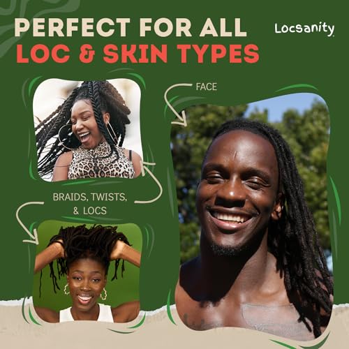 Locsanity Pure Rosewater Hair and Facial Spray – Trial Size Hydrating Face Mist to Soothe, Refresh, and Rejuvenate Skin, Reduce Oil and Buildup (4oz)