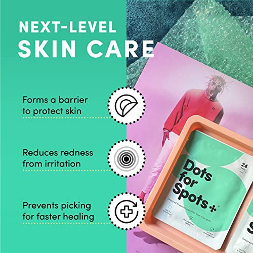 Dots for Spots Micro Dot Pimple Patches (Pack of 9) - Niacinamide Formula for Face and Body - Discreet Design, Fast-Acting, Vegan & Cruelty-Free Korean Skin Care
