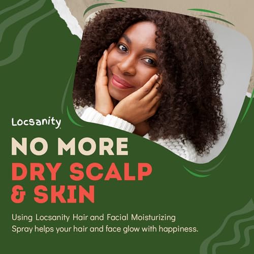 Locsanity Pure Rosewater Hair and Facial Spray – Trial Size Hydrating Face Mist to Soothe, Refresh, and Rejuvenate Skin, Reduce Oil and Buildup (4oz)