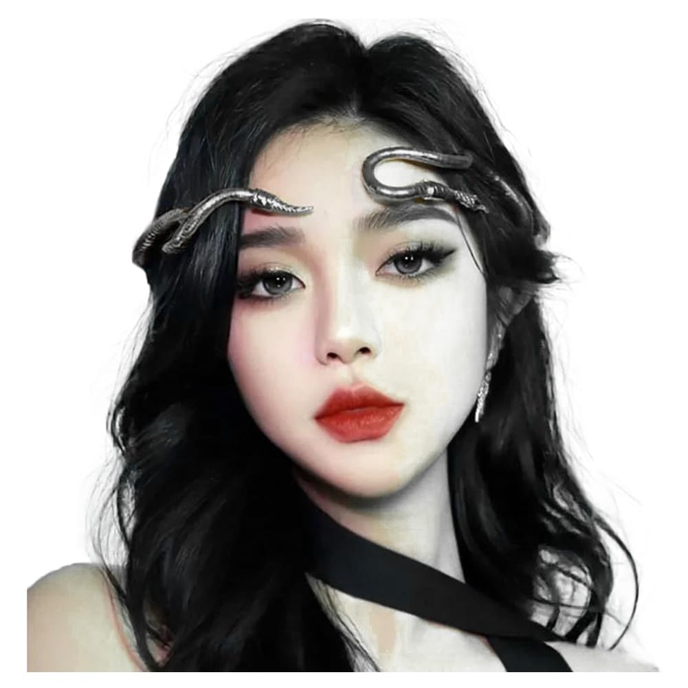 JKQBUX Bendable Snake Headpiece for Women Adjustable Punk Flexible Multi-Purpose Medusa hair Headbands Hollween Accessory
