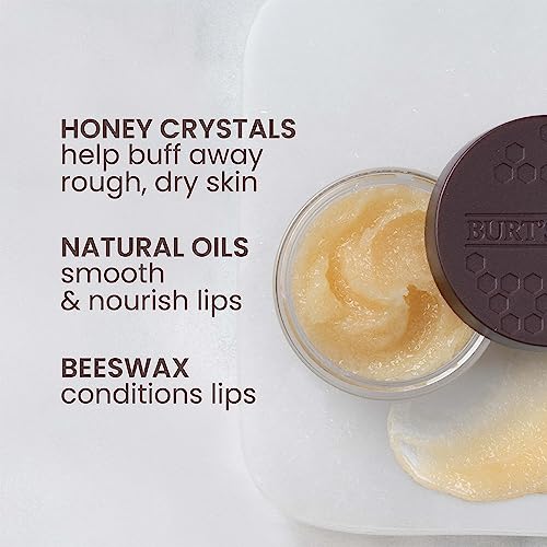 Burt's Bees Overnight Lip Sleeping Mask Stocking Stuffers, Exfoliating Scrub Restores, Hydrates & Smooths Lips to Reduce Fine Lines, Ceramide Infused Formula, Passionfruit + Ultra Conditioning(2-Pack)