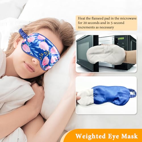 Cooling Eye Mask, Gel Eye Mask for Dark Circles, Migraines, Eye Surgery, Warm Compress for Eyes, Eye Mask for Dry Eyes, Blepharitis & Stye Eye Treatment, 3 in 1 Weighted Eye Mask for Sleeping(Blue)