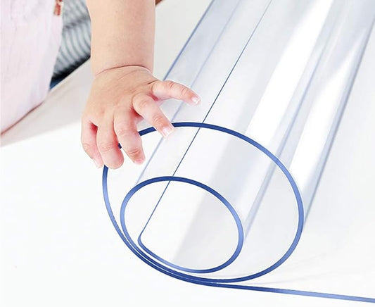 20x48 inch Custom Multisize 1.5mm Thick Clear PVC Table Protector Cover Mat Rectangular Glass Plastic Tablecloth Cover Office Desk Pad Mat for Computer Desk Sofa Table Media Stand Wipeable Waterproof