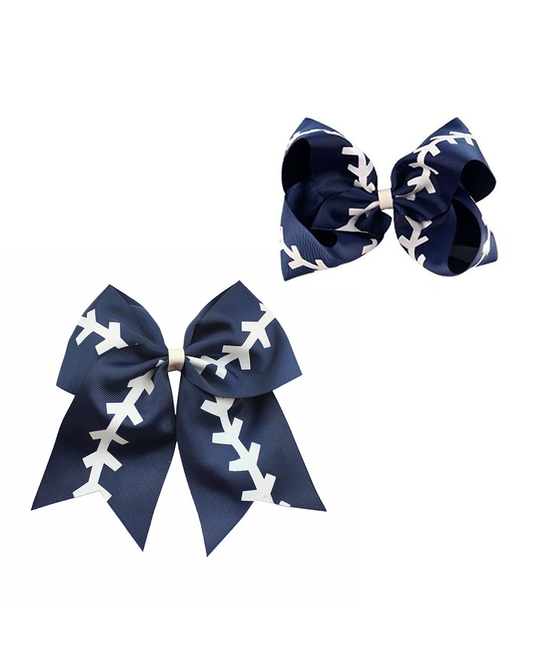 Girls Cheerleader Jumbo Bow Ponytail Holder Hairbow Girl Teen Hair Accessories JB81 (Hair Clip-Navy Blue)