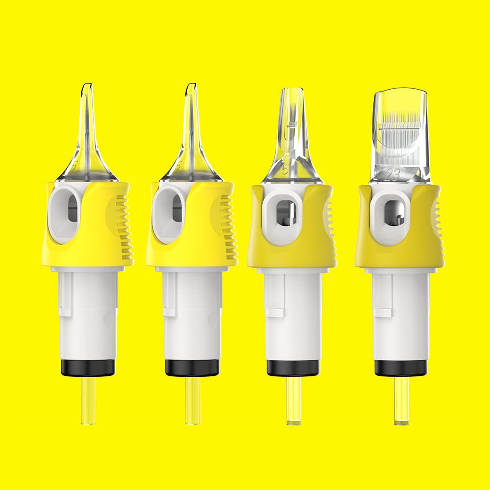 Hawink 9RL Tattoo Needles Cartridge #12 Standard 9 Round Liner X-Taper 16PCS with Membrane Professional Disposable Finger Ledge Cartridges EN05S-FG-16-1209RL