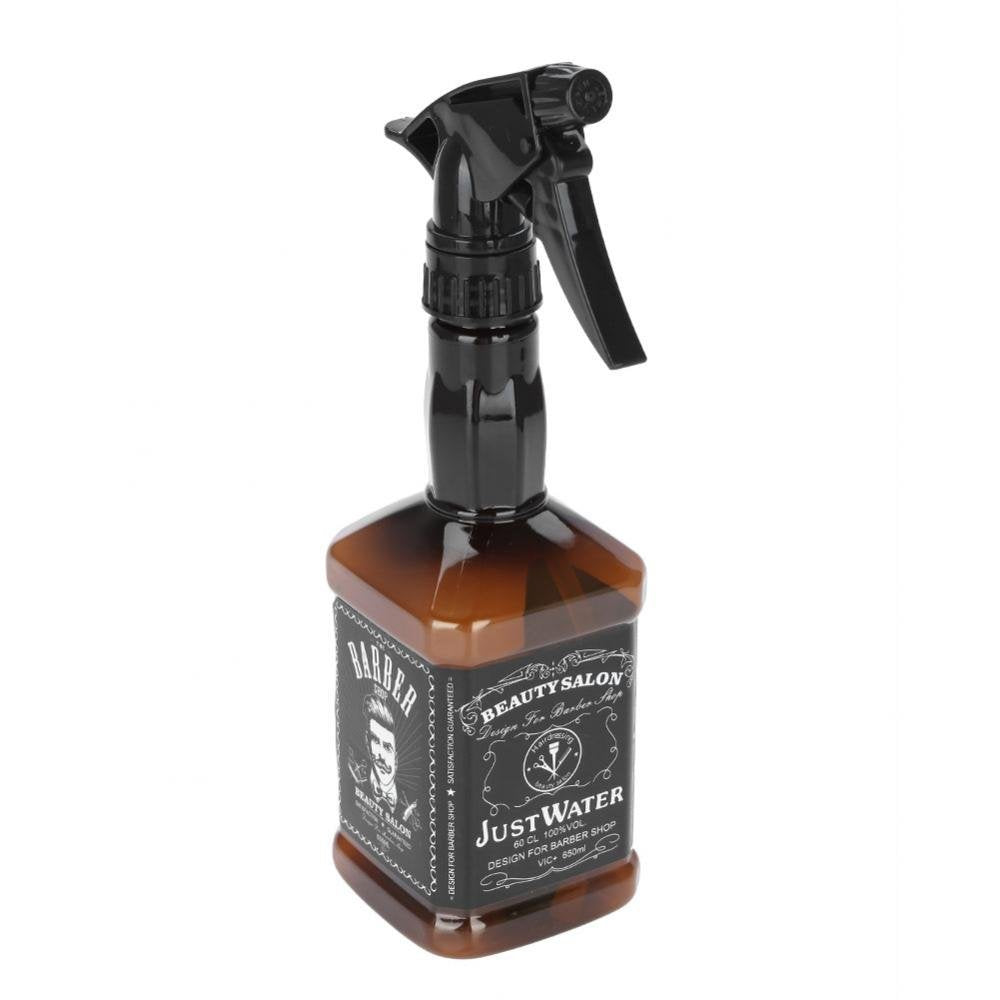 Hairdressing Spray Bottle, 650ml Salon Barber Hair Tool Refillable Water Sprayer Bottle(Brown)