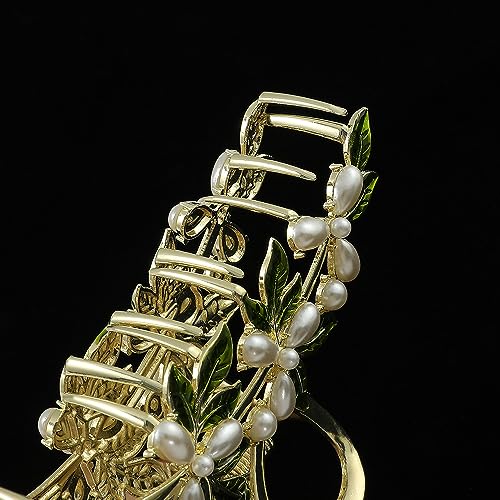 Eddie Munson Butterfly, Flower, and Leaf Hair Claw Clips Set for Women and Girls - Metal Large Hairpins for Thin, Thick, Long, or Short Hair (3 PCS)