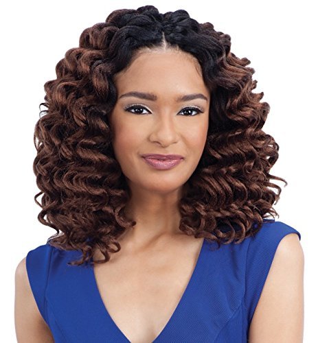 Freetress Braids REMEDY CURL (6 Pack, 1B Off Black) - Wand Curl Crochet Braid Collection
