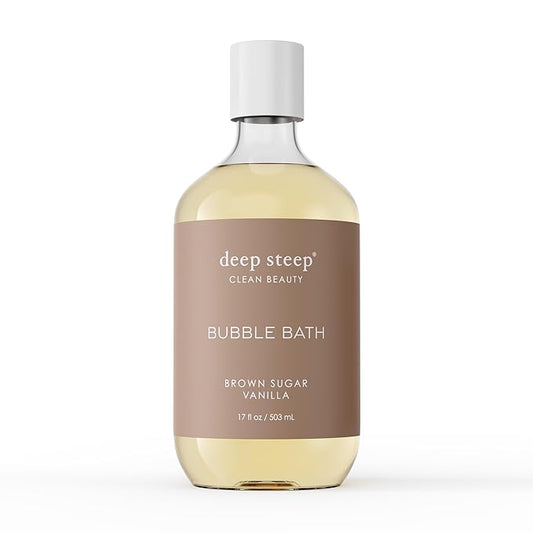 Deep Steep Bubble Bath 17oz (Pack of 1) (17 Fl Oz (Pack of 1), Brown Sugar Vanilla)