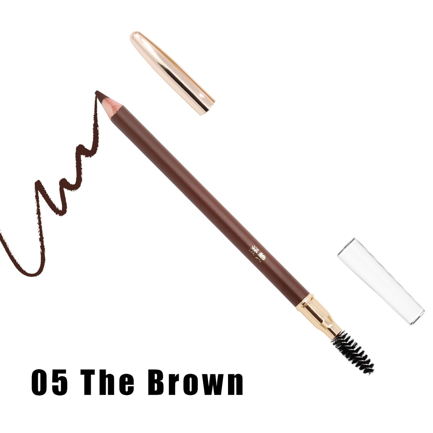 Bodermincer Eyebrow Pencil Longlasting Waterproof Durable Automaric Liner Eyebrow 5 Colors to Choose (5pcs, 5# Brown)