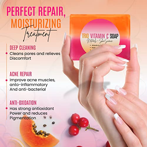 DERMAXGEN Organic Kojic acid & Vitamin C Soap Bar | Arbutin, Glutathione | Advanced Glowing formula, Replenish, & Radiant Skin | Pure Natural Pigmentation For Face & Body - 5 OZ Each (Pack 1)