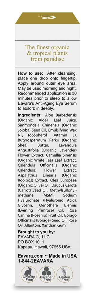 Organic Retinol Night Cream, Anti Aging Eye Cream, and Daily Moisturizer Cream