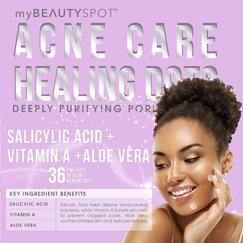 My Beauty Spot Cute Pimple Patches Dog Shaped Acne Patches for Face 40 Pcs with Salicylic Acid, Vitamin A and Aloe Vera – Dog Shaped Pimple Patches for Face Acne Spot Treatment