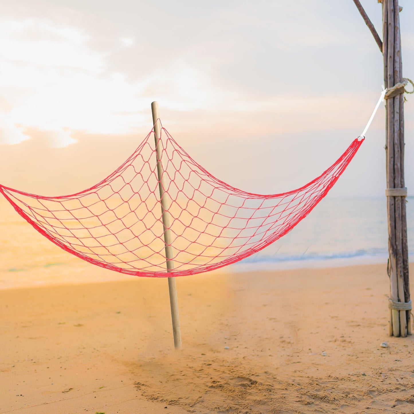 Homoyoyo Hammock Outdoor Camping Red Nylon 1Pcs 95X31.5X0.2In