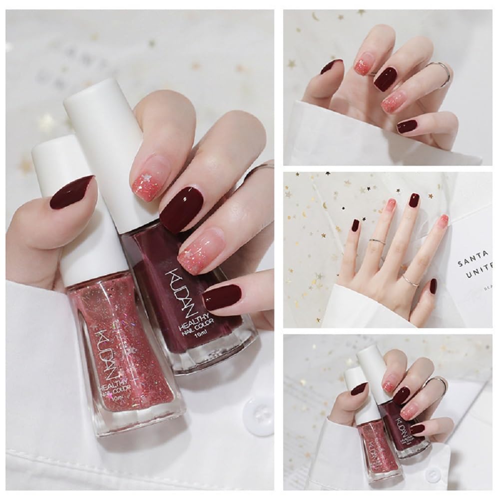 Nail Polish set - Nail Lacquer Quick Dry, Full Size, Vibrant, Colorful, Trendy, Glitter, Glossy, Metallic, Matte Nail Art Nail Shades (N25 Taro, 52g)