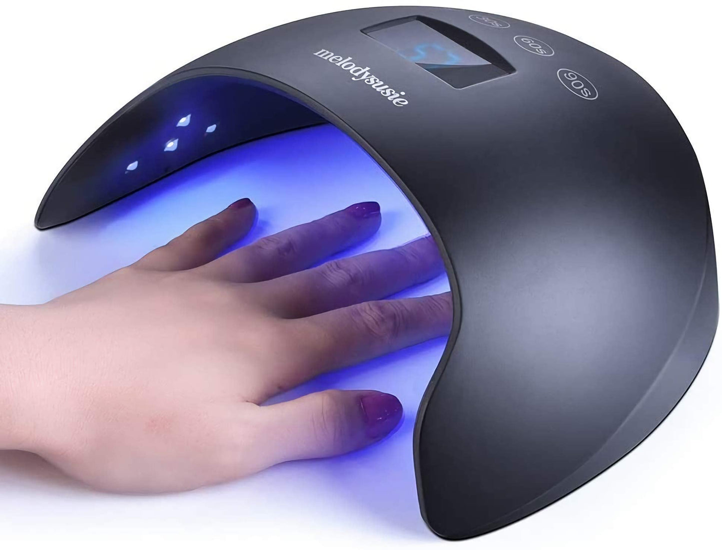 MelodySusie 30000 rpm Professional Nail Drill-Scarlet, High Speed, Low Heat, Low Noise, Low Vibration, UV LED Nail Lamp 48W Nail Dryer for Gel Nail Polish, Portable Electric Efile Drill for Shaping