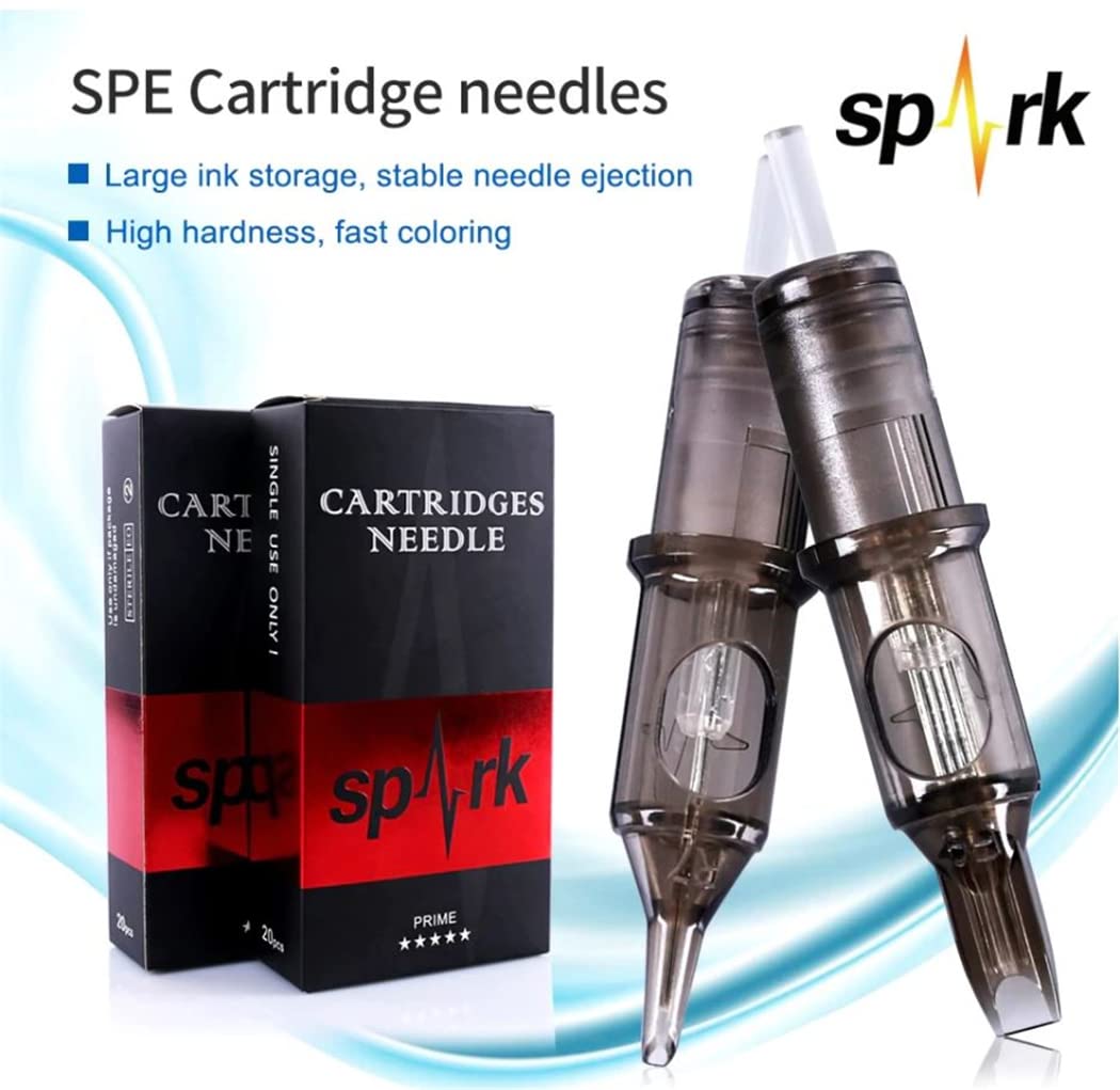 Tatmax International 20PCS Spark Disposable Premium Tattoo Cartridge Needles Standard #12 Needles Round Magnum (5RM)
