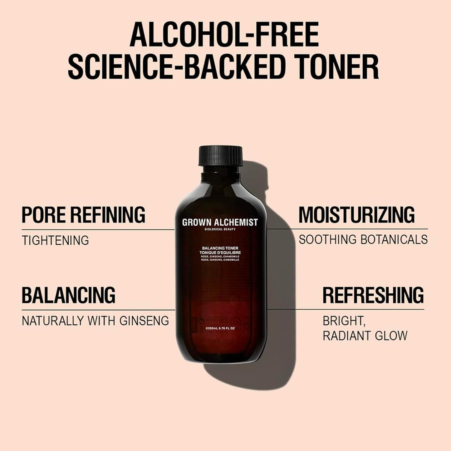 Grown Alchemist Gel Facial Cleanser and Balancing Toner Bundle Kit: Gentle Gel Facial Cleanser and Balancing Toner- Rose