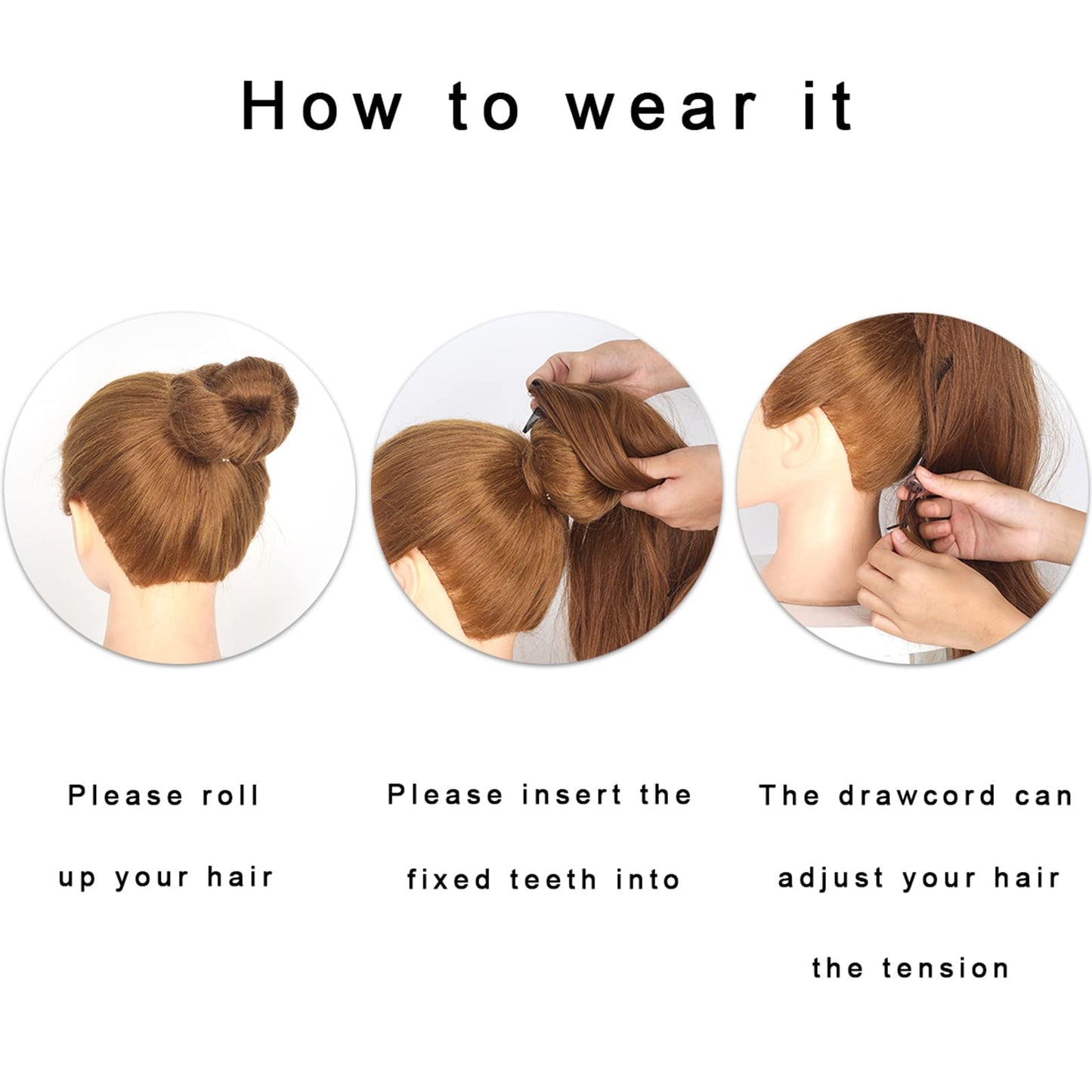JHZSJF Drawstring Fake Ponytail Hair Extensions，Long Wavy Wrap Around Synthetic Heat Resistant Pony Tail Hairpiece 28" 5.6 OZ Pony Tail Hair Pieces For Women Girls【 Black Brown】