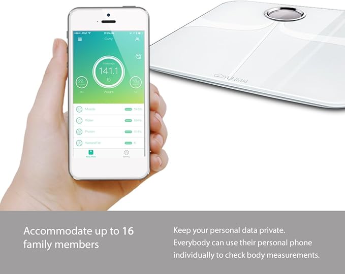YUNMAI Premium Smart Scale - Body Fat Scale with Fitness APP & Body Composition Monitor with Extra Large Display - Works with iPhone...