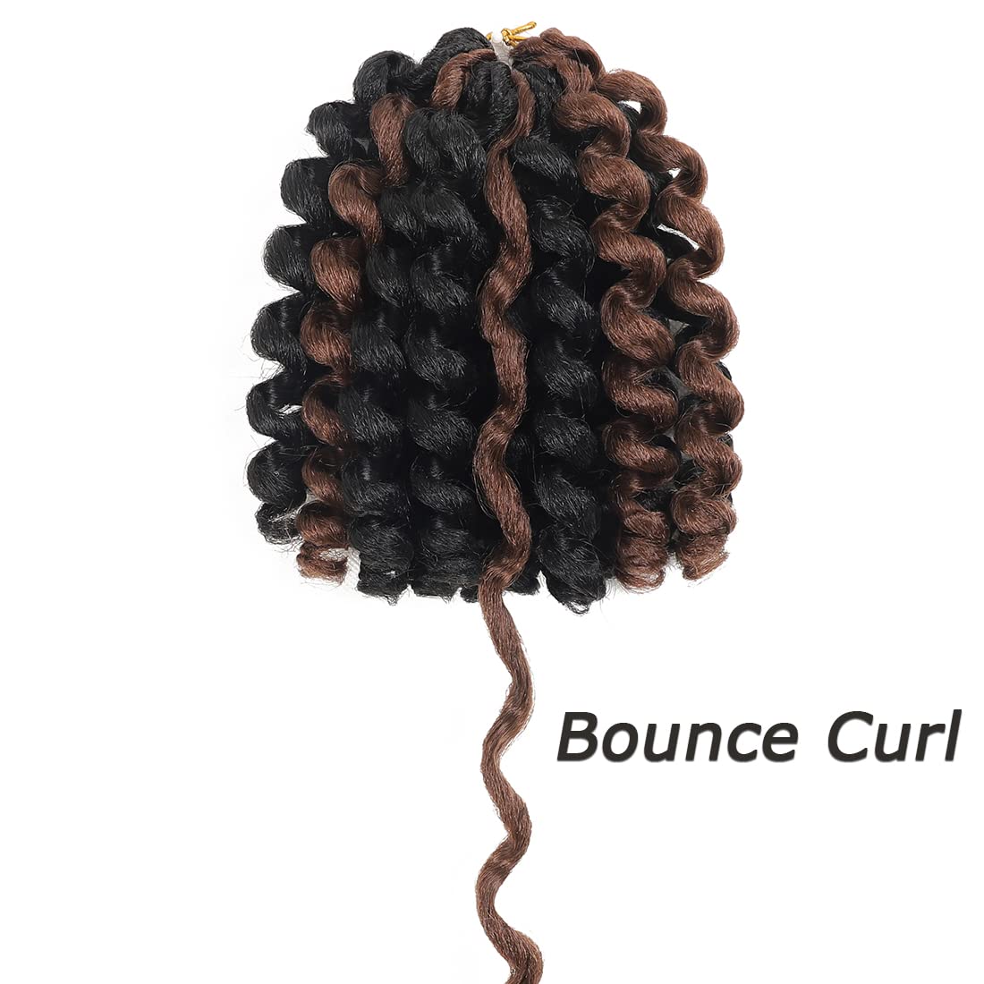 Crochet Braids Hair 8 Inch 3 Pack Jamaican Bounce Wand Curl Crochet Hair Synthetic Braiding Hair Extension Twist Crochet Hair (3 PCS,1BP30)