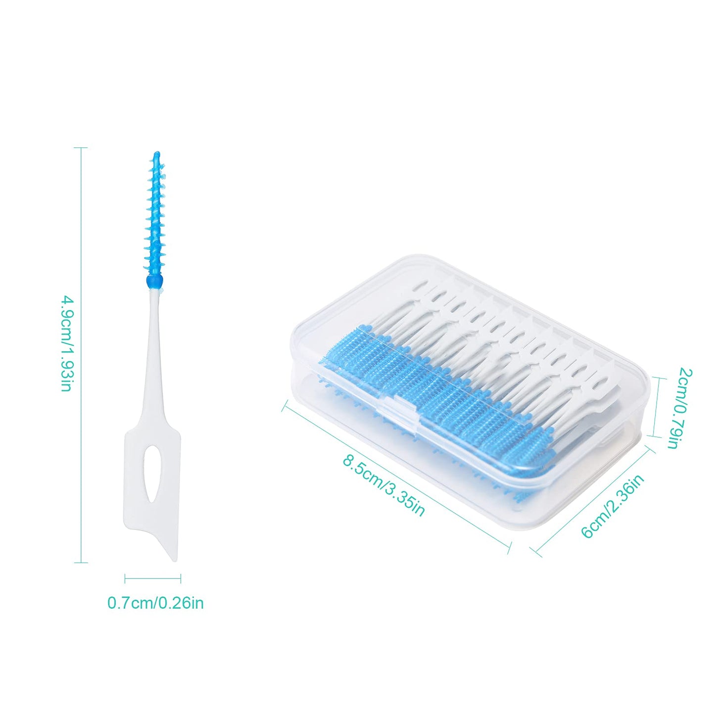 Layhou 160PCS Interdental Brushes Dental Picks for Teeth Ultra Tight Bristles Tooth Interdental Cleaners Silicone Toothpick Brush Cleaners Disposable Brushes Teeth Soft Toothpick