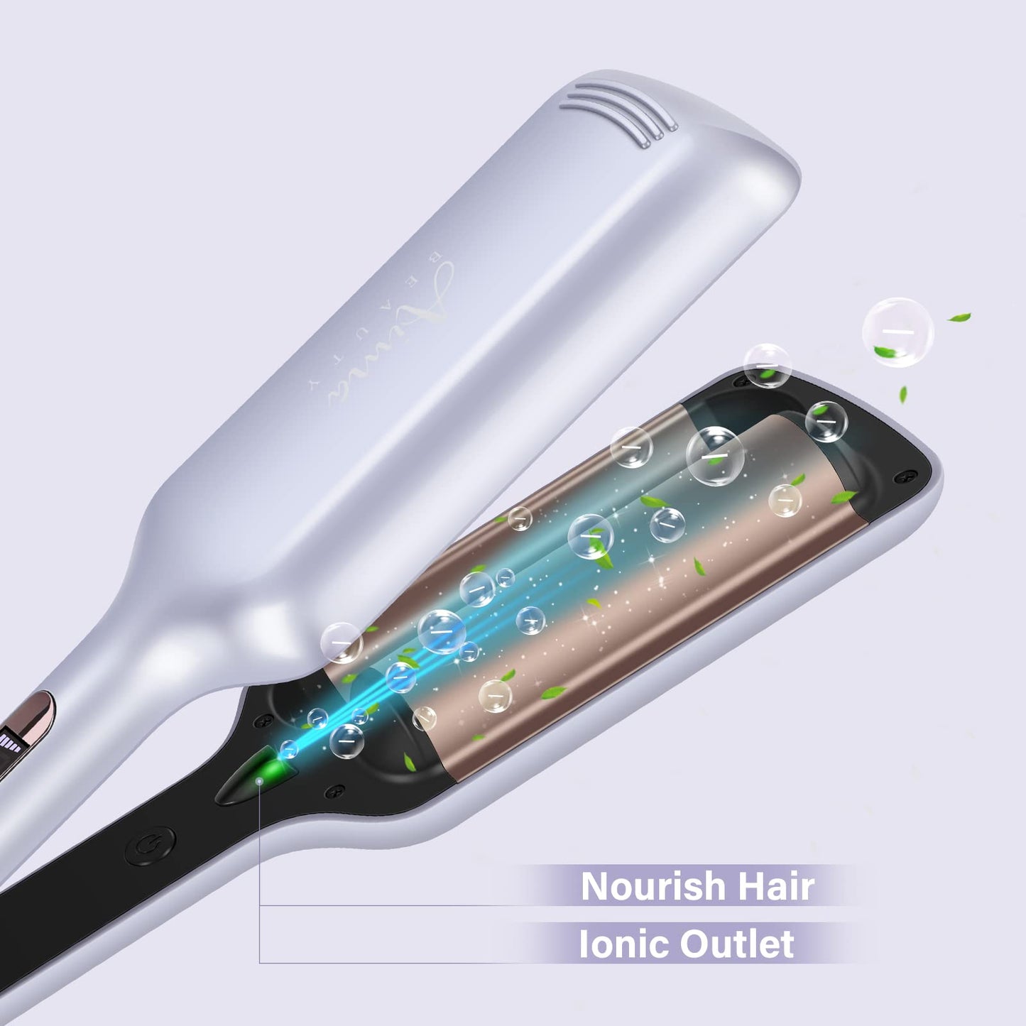One Step Hair Dryer & Volumizing Hot Air Brush and Twins Mermaid Hair Waver,Anti-Scald Hair Crimper Bundle