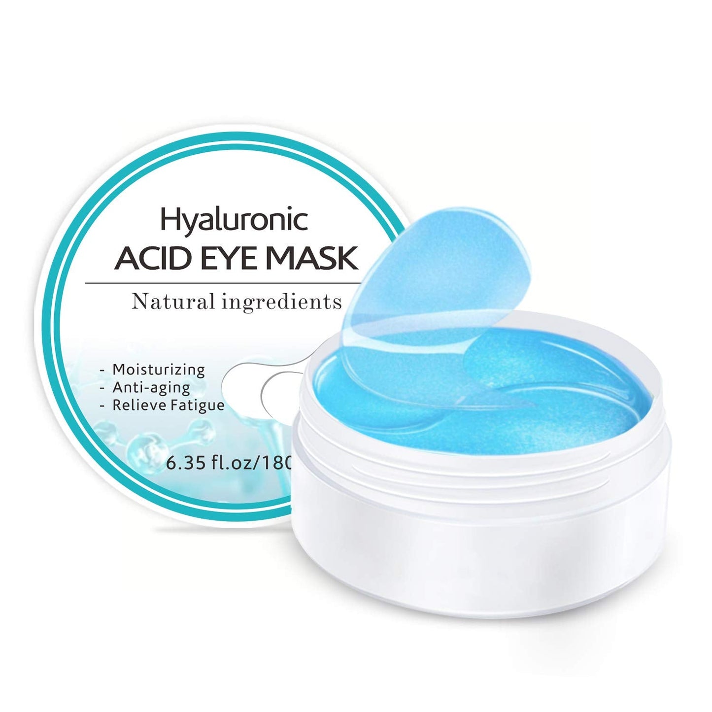 Under Eye Patches, Hyaluronic Acid Eye Mask Moisturizing, 60PCS Gel Eye Masks Pads With Collagen Eye Treatment for Reducing Dark Circles, Wrinkles Anti-Aging, Fine Lines Eye Bags Puffiness Women Men