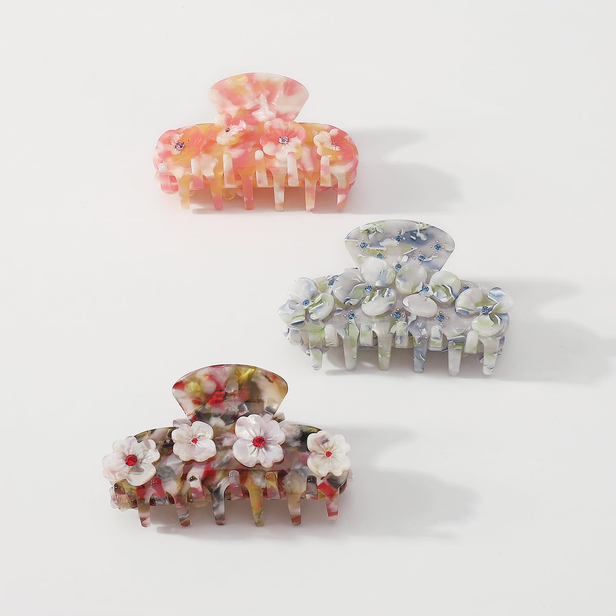 Lovely Floral Hair Clip,Acetate Claw Clip for Women,Women Hair Accessories,Yellow