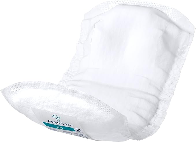 Abena San Premium Incontinence Pads, Light Absorbency, (Sizes 1 to 3A), Size 3A, (Pack of 3, 84 Count Total)