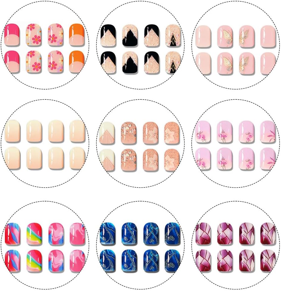 Semi Cured Gel Nail Strips Nude Ombre Gel Nail Strips Glossy Stickers Wraps Need UV/LED Light Salon Quality & Easy to Use for Women 20 Pcs