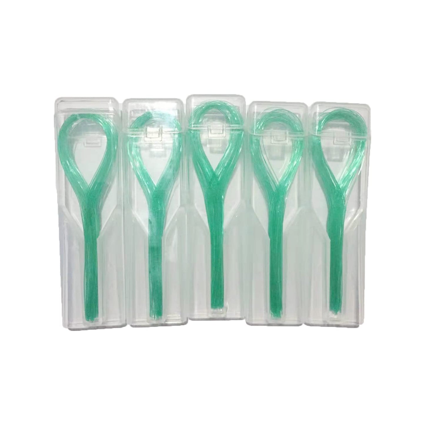 EasyHonor Dental Floss Threaders for Braces, Bridges, and Implants,Green, 210 Count (6 Pack)