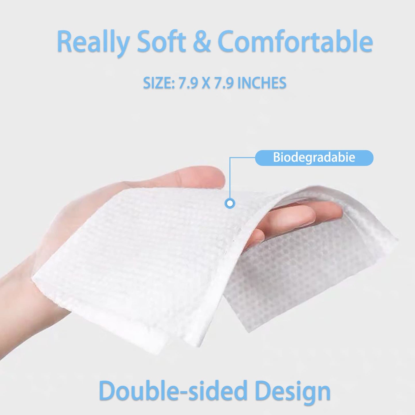 Disposable Face Towel Facial Towels Make Up Cotton Tissues Wipes For Face Lint Free For Sensitive Skin Face Makeup 3 * 100 Count Clean Skin Club Face Towels Face Towels Disposable Clean Towels