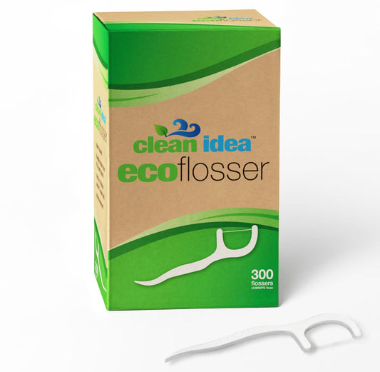 Clean Idea Ecofloss, (300 Picks) EcoFlosser Pick, Floss Picks for Adult and Kids Teeth, Teeth Flossers, Reusable Tooth Floss Picks, Floss Sticks