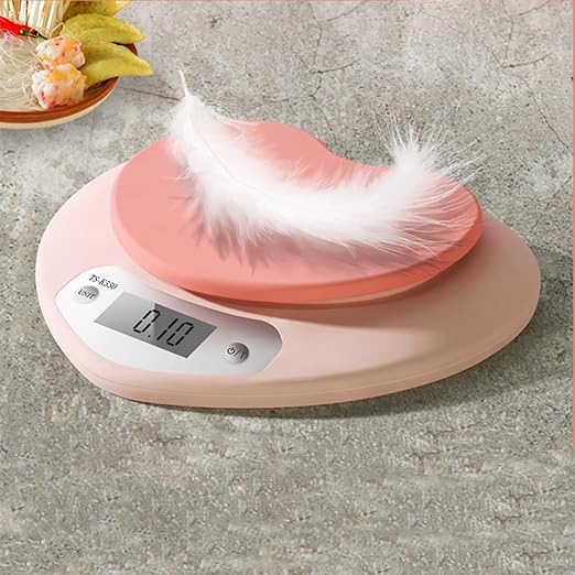 YRY Ultra Precise Kitchen Scale - The Ultimate Baking and Cooking Companion - 6.6lbs (3kg) Capacity, 0.0035 oz (0.1g) Graduation, Large LCD Display, and Tare Function, and ML Unit - (Pink 3kg/0.1g)
