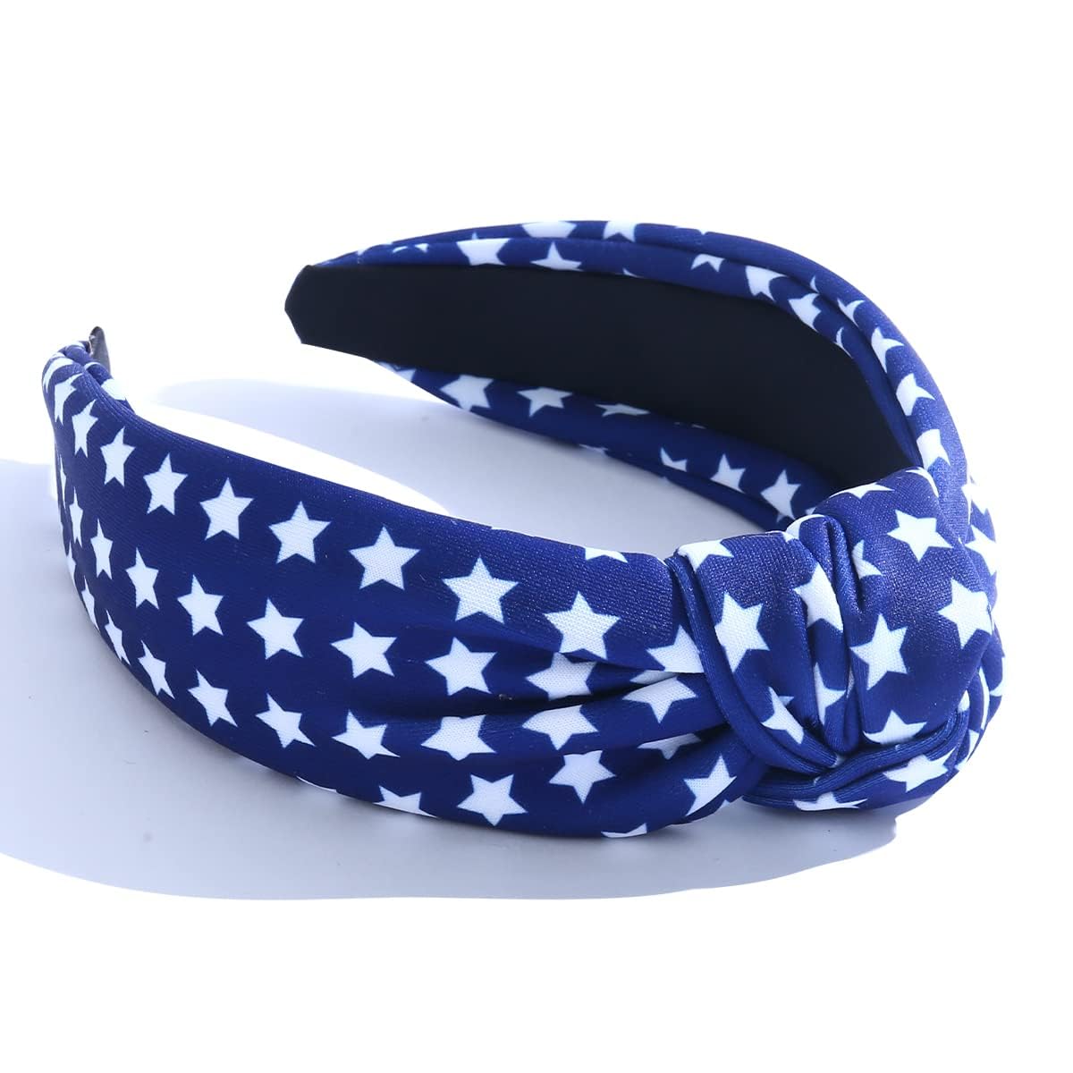 CULHEITE Knotted USA Flag Headband 4th of July Headband Red White Blue Patriotic Stars Hair Band Independence Day Fashion Holiday Hair Accessories