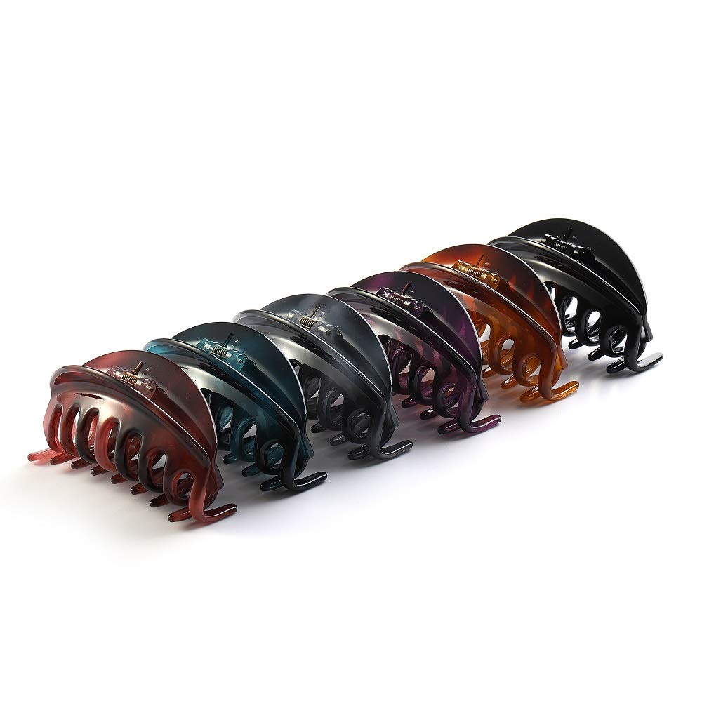 Rosette Hair Premium Chic Styling Hair Claw Clip, Strong Holding Power Hair Clips Clamps Indoor Outdoor Hair Grip Hairpins Hairgrip for Women and Girls Hair Barrettes For Thick Hair (Wine Red)