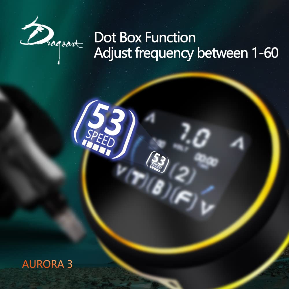Aurora III 3rd Generation Tattoo Power Supply w/Touchscreen, Dual Output, LEDs (Black)