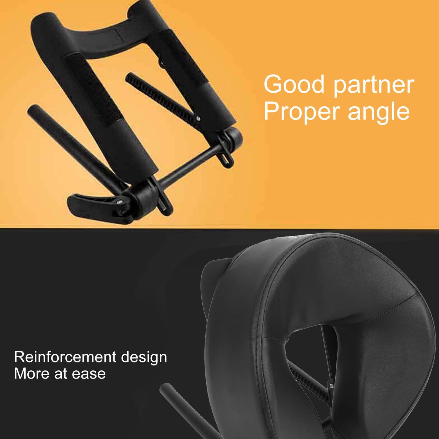 Massage Table Face, PU Leather Massage U Shape Soft Pillow Adjustable Universal Massage Table Headrest Pillow Massage Bed Accessories for Massage Chairs Spa Bed
