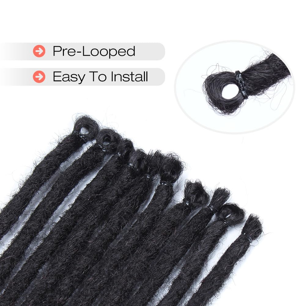 Kraler 24 inch 40 Strands Thick Dreadlock Extensions, SE Ombre Blue Crochet Dreadls Extensions of Synthetic Hair 1cm Width Hip Hop Style Dreadlock for Girls