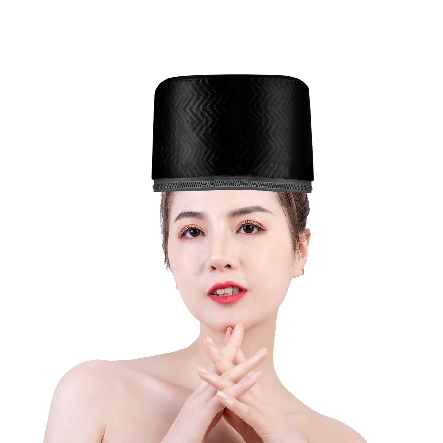 Smoostart Hair Steamer, Portable Hair Care Hat with 3 Mode Temperature Control, 110V Electric Heating Cap for SPA Beauty and Thermal Treatment (Black)