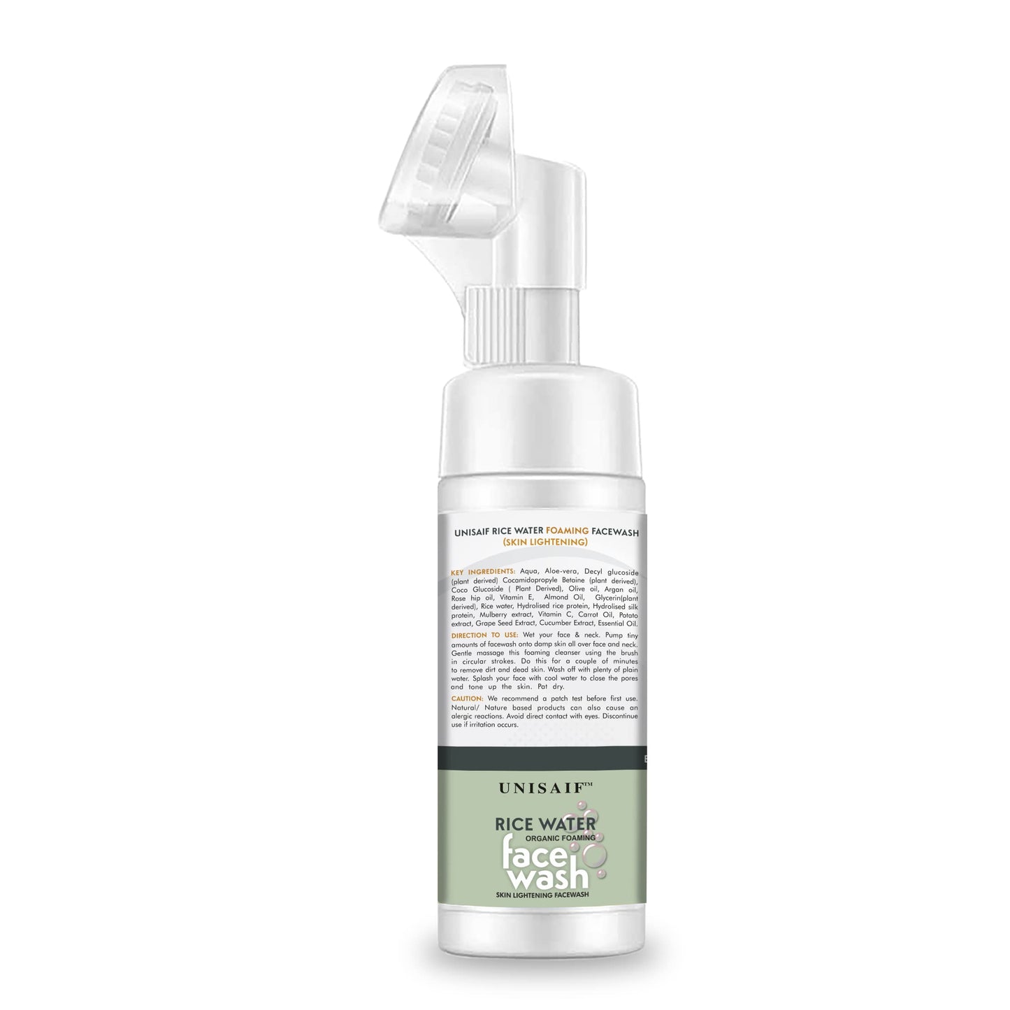 Unisaif Rice Water Face Wash – Rice Water Bright Foaming Cleanser for Women and Men’s Skin Lightening | Foaming | Brightening| Cleansing Facewash for Dry Skin 150ml