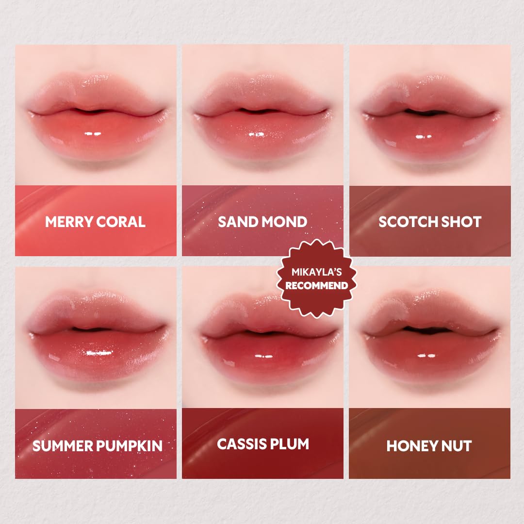 TIRTIR [*Mini Size Waterism Tinted Lip Gloss #23 Peachricot, 0.06 Fl Oz – Kiss Ready Lipgloss, 12H Long Lasting Non Sticky Natural Tinted Glow Korean Multiuse Cheek and Lip Tint for Women gift